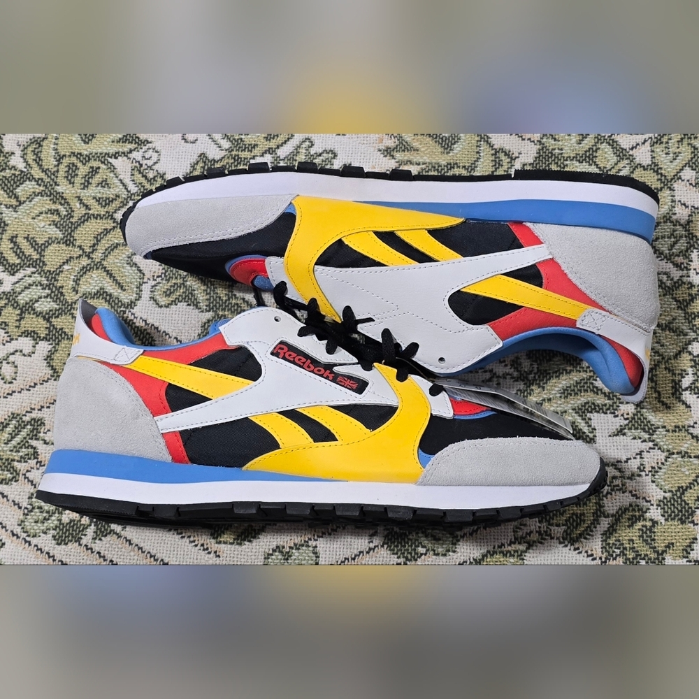 New Reebok Classic Mens Athletic Shoes Multicolor Size 11.5